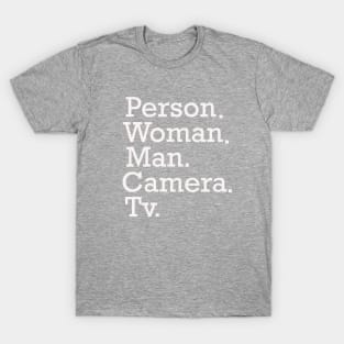 person woman man camera tv shirt, camera man gift shirt T-Shirt